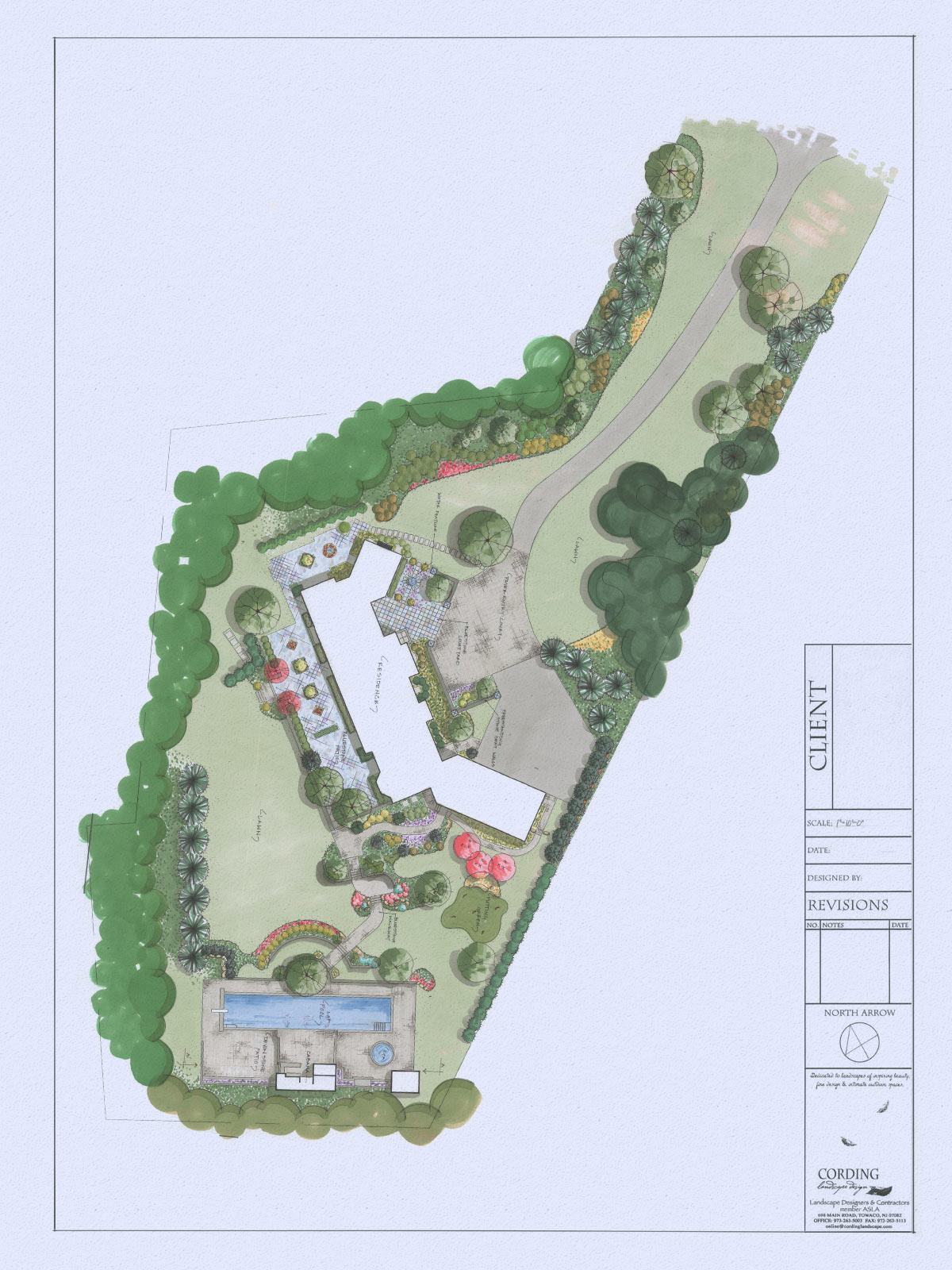 Landscape Plan by Cording Landscape Design in New Jersey