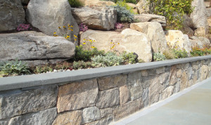 Stone Seat Wall by Cording Landscape Design