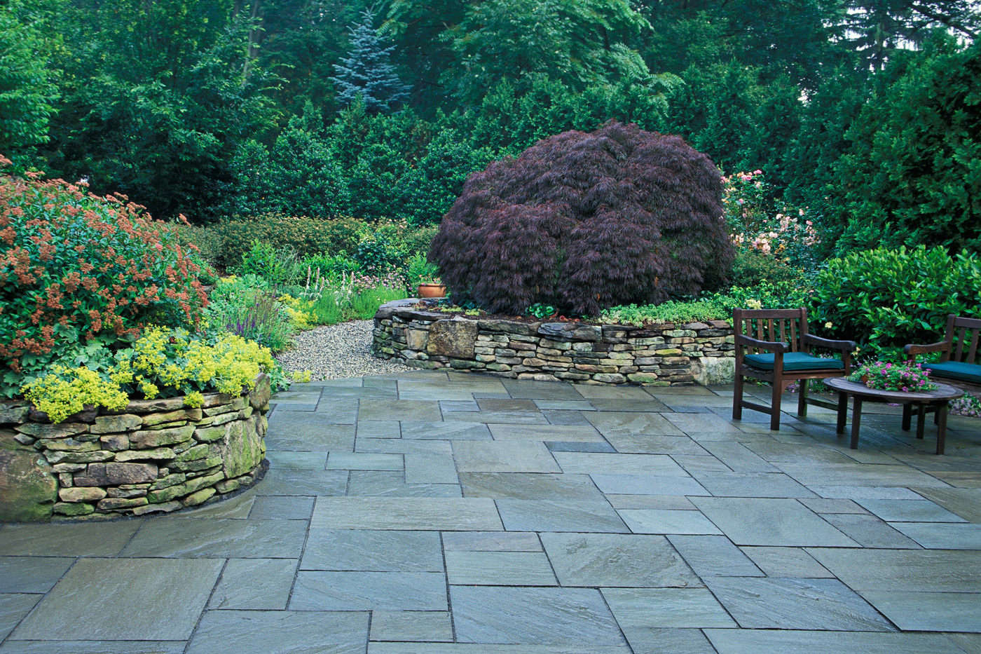 Square Cut Bluestone Patios Cording Landscape Design