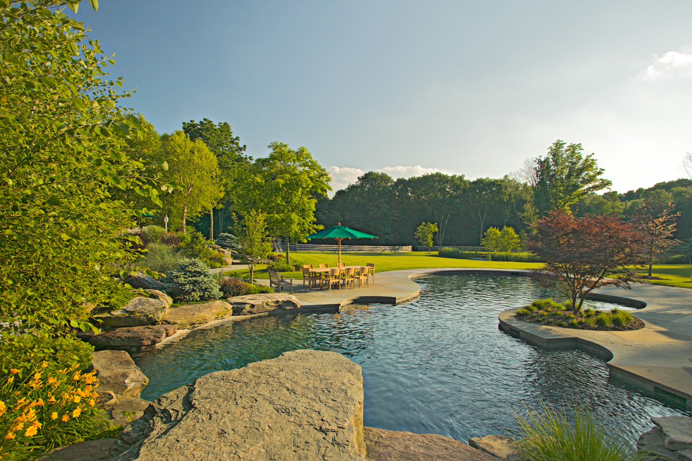 Natural Swimming Pool in NJ by Cording Landscape Design