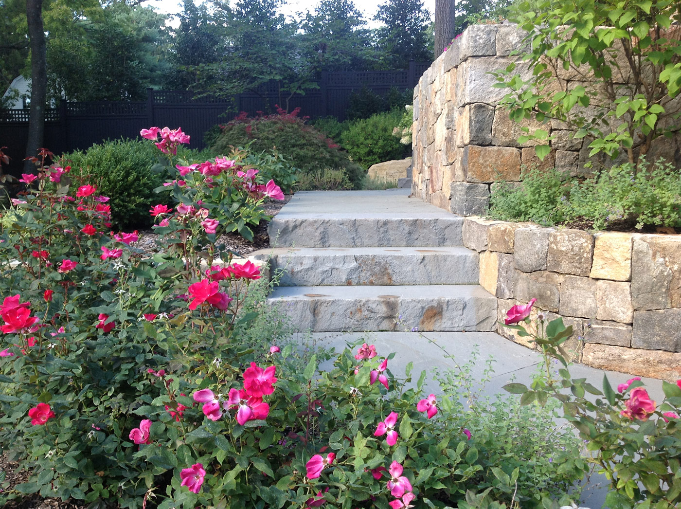 Natural Stone Steps by Cording Landscape Design
