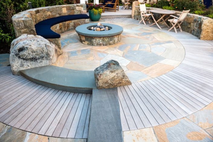 Cording Landscape Design - New Jersey Landscaping - Custom Pool Patio and Firepit
